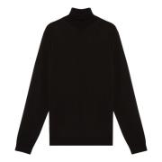 Dolcevita Sweater Roberto Collina , Black , Heren