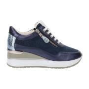 Leren Dames Sneakers Stijlvol Comfort Cinzia Soft , Blue , Dames