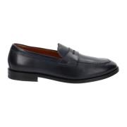 Heren Leren Loafers Nerogiardini , Blue , Heren