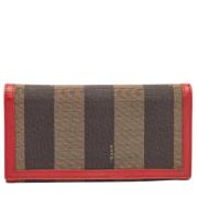 Pre-owned Canvas wallets Fendi Vintage , Red , Dames