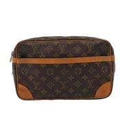 Pre-owned Canvas clutches Louis Vuitton Vintage , Brown , Dames