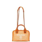 Pre-owned Canvas chanel-bags Chanel Vintage , Orange , Dames