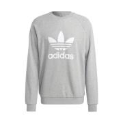 Klassieke Trefoil Crew Sweatshirt Adidas , Gray , Heren