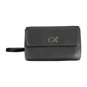 Zwarte Dames Schoudertas met Logo Calvin Klein , Black , Dames