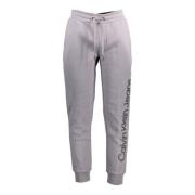 Sportieve Grijze Herenbroek met Logo Calvin Klein , Gray , Heren