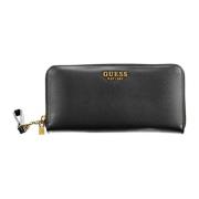 Damesportemonnee Zwart met Ritssluiting Guess , Black , Dames