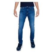 Blauwe Zip & Button Jeans met Zakken Tommy Hilfiger , Blue , Heren