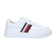 Sneaker met blauwe en rode stoffen inzet Tommy Hilfiger , White , Here...