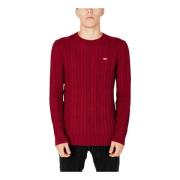 Bordeaux Gebreide Trui Lange Mouwen Ronde Hals Tommy Hilfiger , Red , ...