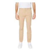 Beige Katoenen Broek met Rits Tommy Hilfiger , Beige , Heren