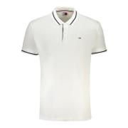 Wit Polo Shirt Korte Mouwen Geborduurd Tommy Hilfiger , White , Heren