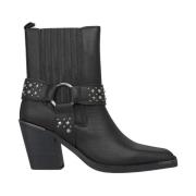 Studded square toe ankle boot Alma EN Pena , Black , Dames