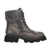 Bontgevoerde veterschoenen Alma EN Pena , Gray , Dames