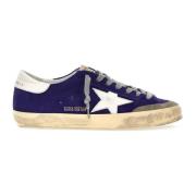 Superstar Suède en Leder Sneakers Golden Goose , Blue , Heren