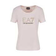 Roze T-shirts en Polos Collectie Emporio Armani EA7 , Pink , Dames