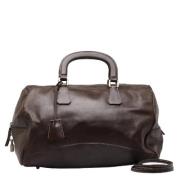 Pre-owned Leather handbags Prada Vintage , Brown , Dames