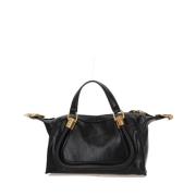 Zwarte leren handtas met gouden hardware Chloé , Black , Dames