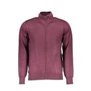 Rode Geborduurde Rits Cardigan U.s. Polo Assn. , Red , Heren