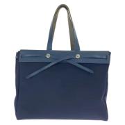 Pre-owned Canvas handbags Hermès Vintage , Blue , Dames