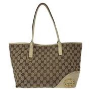 Pre-owned Canvas gucci-bags Gucci Vintage , Beige , Dames