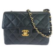 Pre-owned Leather crossbody-bags Chanel Vintage , Black , Dames