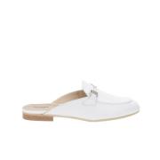 Leren Sabot voor Stijl en Comfort Nerogiardini , White , Dames