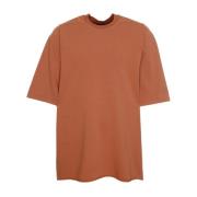 Oversized T-shirt met decoratieve naad Rick Owens , Pink , Heren