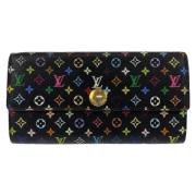 Pre-owned Canvas wallets Louis Vuitton Vintage , Black , Dames