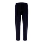 Blauwe Elastische Taillebroek Herno , Blue , Heren