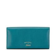 Pre-owned Leather wallets Gucci Vintage , Blue , Dames