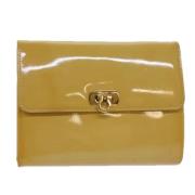 Pre-owned Coated canvas handbags Salvatore Ferragamo Pre-owned , Yello...