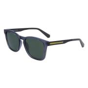 Heren Zonnebril Grijs Vierkant Groene Lens Calvin Klein , Gray , Heren