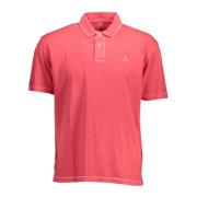 Katoenen Polo Shirt met Korte Mouwen Gant , Pink , Heren