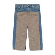 Blauwe Denim Tweed Rok Stella McCartney , Blue , Dames