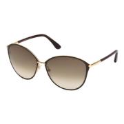 Penelope Zonnebril Havana Gold/Brown Amber Tom Ford , Yellow , Dames