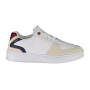 Sportieve Veterschoenen Wit Polyester Tommy Hilfiger , White , Heren