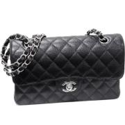 Pre-owned Leather handbags Chanel Vintage , Black , Dames