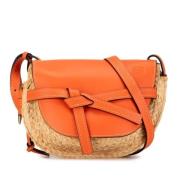 Pre-owned Leather shoulder-bags Loewe Pre-owned , Orange , Dames