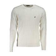 Geborduurde Crew Neck Sweater met Contrast U.s. Polo Assn. , White , H...