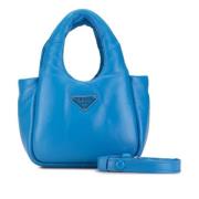 Pre-owned Leather handbags Prada Vintage , Blue , Dames