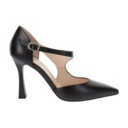 Leren hoge hakken voor dames Nerogiardini , Black , Dames