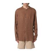 Casual Regular Fit Stijlvol Shirt Paolo Pecora , Brown , Heren