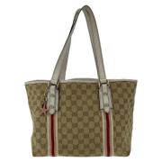 Pre-owned Canvas gucci-bags Gucci Vintage , Beige , Dames