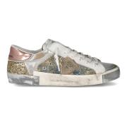 Unieke Lichtblauw Goud Tennisschoenen Philippe Model , Multicolor , Da...