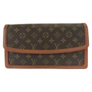 Pre-owned Canvas clutches Louis Vuitton Vintage , Brown , Dames