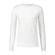 Katoen Mix Longsleeve Ideale Pasvorm Kiefermann , White , Heren