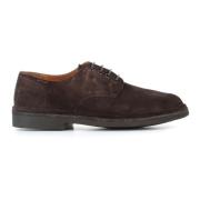 Donkerbruine Suède Derby Schoenen Alexander Hotto , Brown , Heren