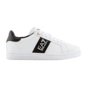 Geperforeerde Leren Sneakers Emporio Armani EA7 , White , Dames