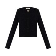 Zwarte Crewneck Sweater Blumarine , Black , Dames