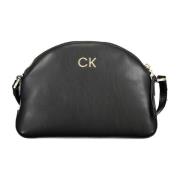 Zwarte Schoudertas met Ritssluiting Calvin Klein , Black , Dames